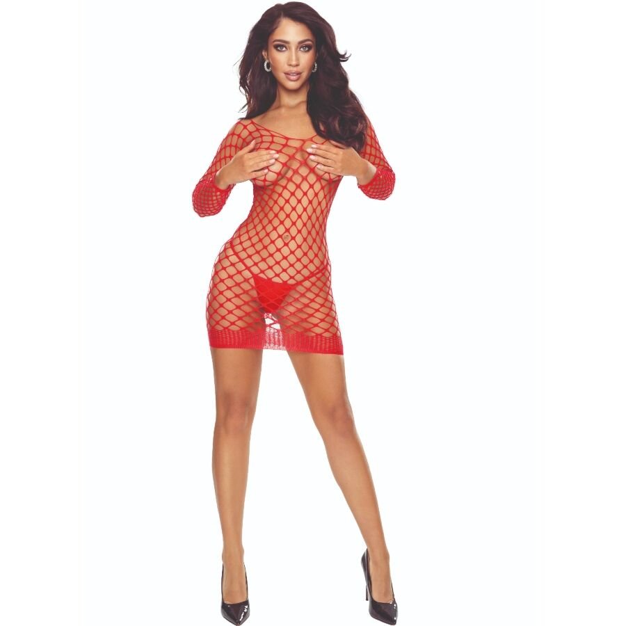 PASSION - BS108 BODYSTOCKING REJILLA ROJO PASSION WOMAN BODYST