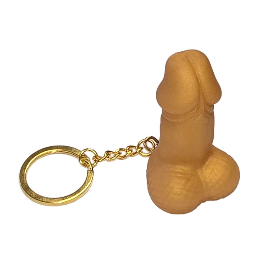 DIABLO PICANTE - SILBATO LLAVERO CON FORMA DE PENE DORADO DIABLO PICANTE