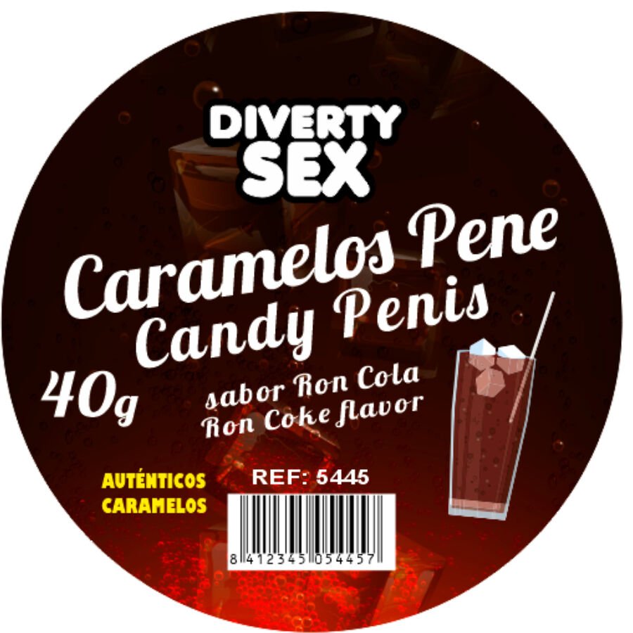 DIABLO PICANTE - 20 CARAMELOS PENE CON SABOR RON COLA DIABLO PICANTE