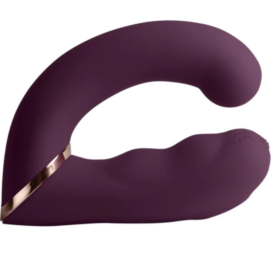ROCKS- OFF - GEMINI VIBRADOR DUAL PUNTO G Y ESTIMULADOR CLÍTORIS MORADO ROCKS-OFF