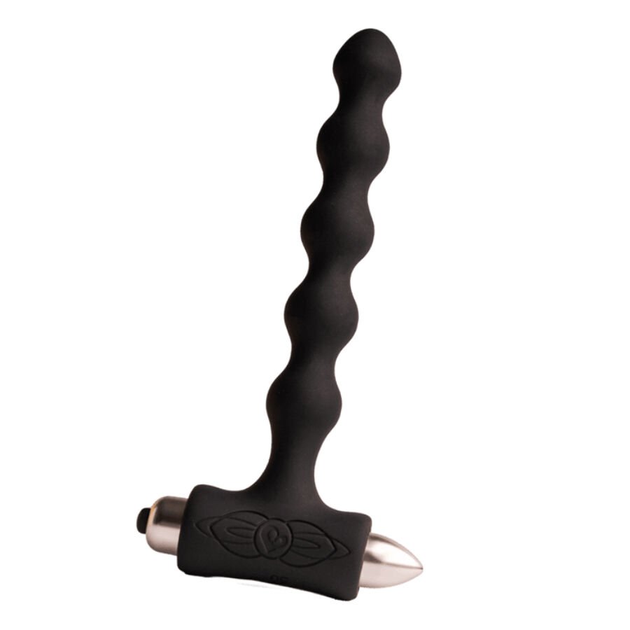 ROCKS- OFF - PETITE SENSATIONS PEARLS PLUG ANAL VIBRADOR NEGRO ROCKS-OFF
