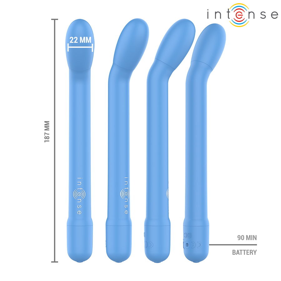 INTENSE - ESTIMULADOR PUNTO-G AZUL RECARGABLE