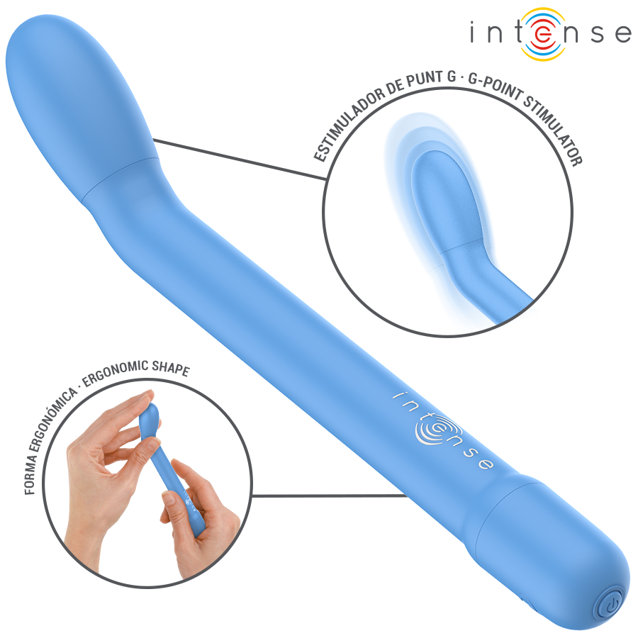 INTENSE - ESTIMULADOR PUNTO-G AZUL RECARGABLE