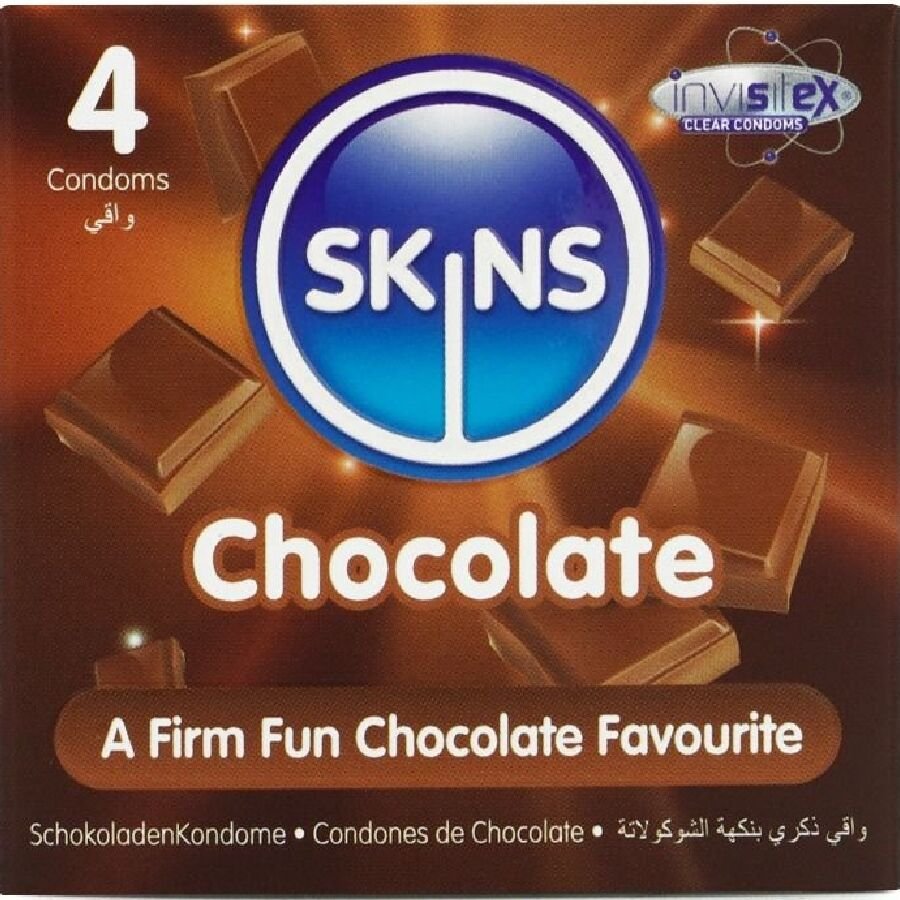 Comprar Skins - Preservativos Premium Sabor Chocolate Pack 4 Skins - Preservativos Premium Sabor Chocolate Pack 4
