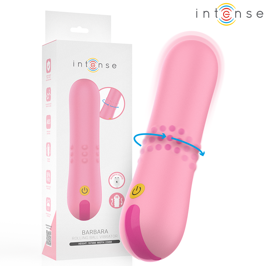 INTENSE - BARBARA VIBRADOR CON PERLAS GIRATORIAS INTENSE FUN