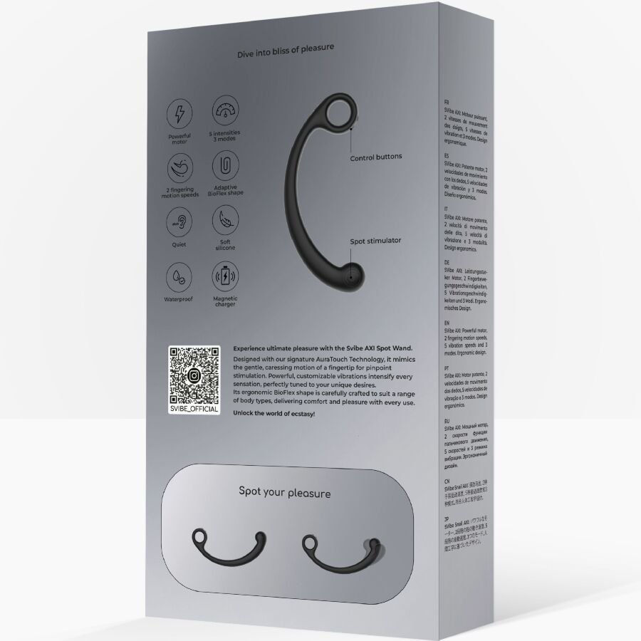 SNAIL VIBE - AXI VARITA DE MASAJE VIBRADORA NEGRO