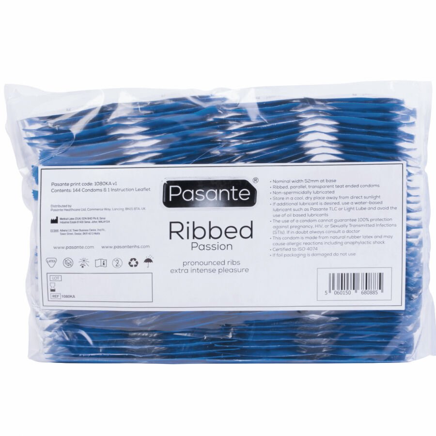 Comprar Pasante - Ribbed Passion Preservativos Bolsa 144 Unidades Pasante - Ribbed Passion Preservativos Bolsa 144 Unidades