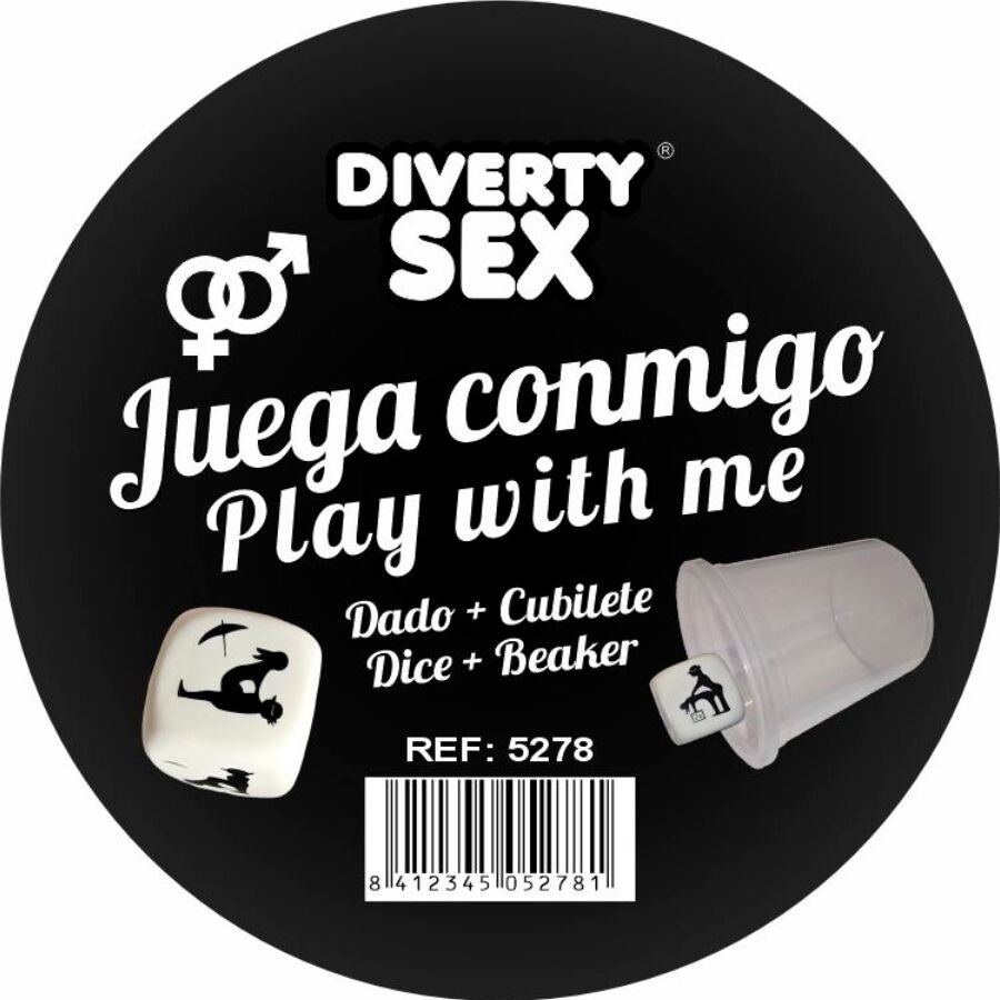DIABLO PICANTE - DADO DURO BLANCO POSTURAS HETERO CON CUBILETE DIABLO PICANTE