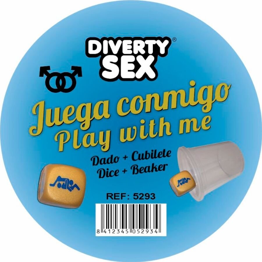 DIABLO PICANTE - DADO DURO DORADO POSTURAS CHICOS CON CUBILETE DIABLO PICANTE