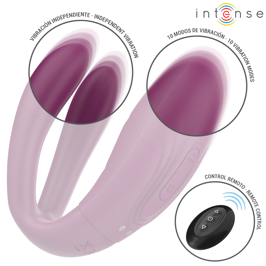 INTENSE - SANDRA VIBRADOR & ESTIMULADOR DE PINZAS CON GOLPETEO CONTROL REMOTO