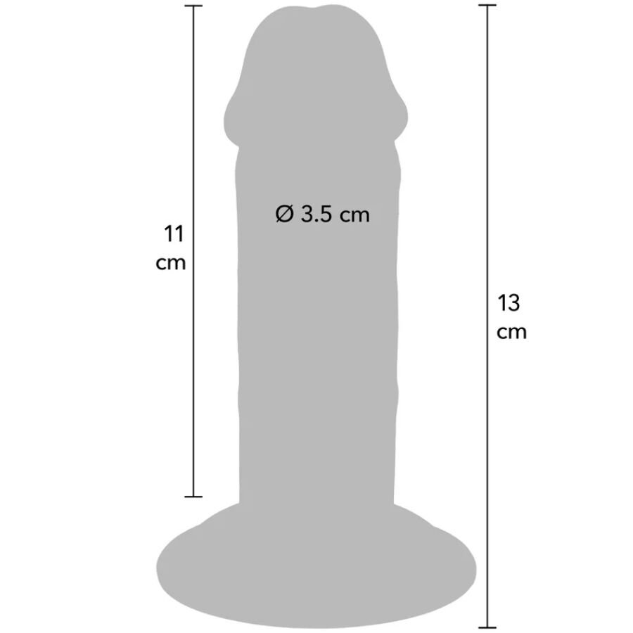 GET REAL - DILDO DELUXE DONG GRUESO DE DOBLE DENSIDAD TPE 13 CM