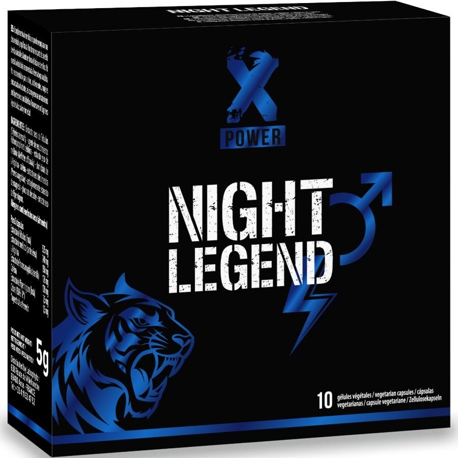 XPOWER - NIGHT LEGEND ESTIMULANTE DE ACCIÓN RÁPIDA ERECCIÓN Y RENDIMIENTO 10 CÁPSULAS XPOWER