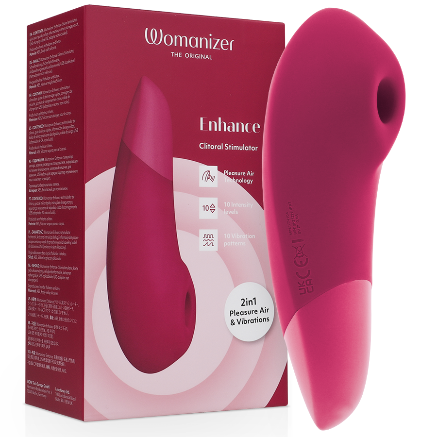 WOMANIZER - ENHANCE ESTIMULADOR DE CLITORÍS ROSA VIBRANTE WOMANIZER