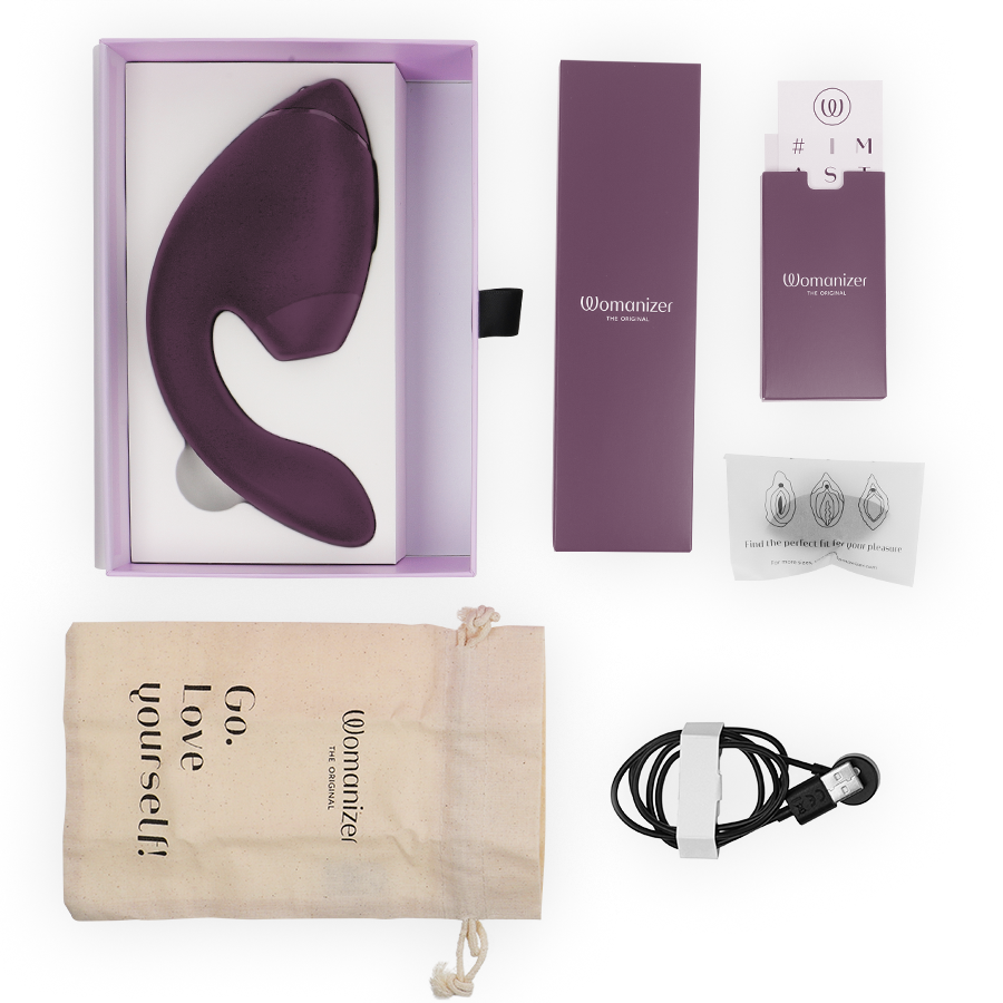 WOMANIZER - DUO NEXT ESTIMULADOR VIBRADOR DUAL CLÍTORIS & PUNTO·G MORADO