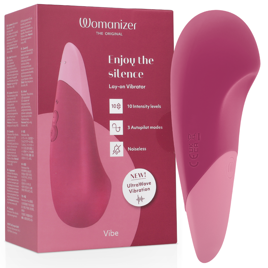 WOMANIZER - VIBE VIBRADOR LAY-ON SILENCIOSO ROSA OSCURO WOMANIZER
