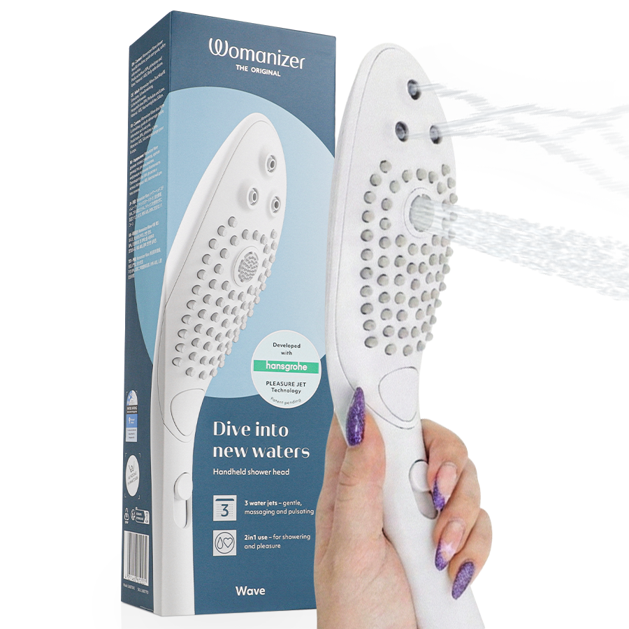 WOMANIZER - WAVE CABEZAL DE DUCHA ESTIMULADOR DE CLITORÍS BLANCO WOMANIZER