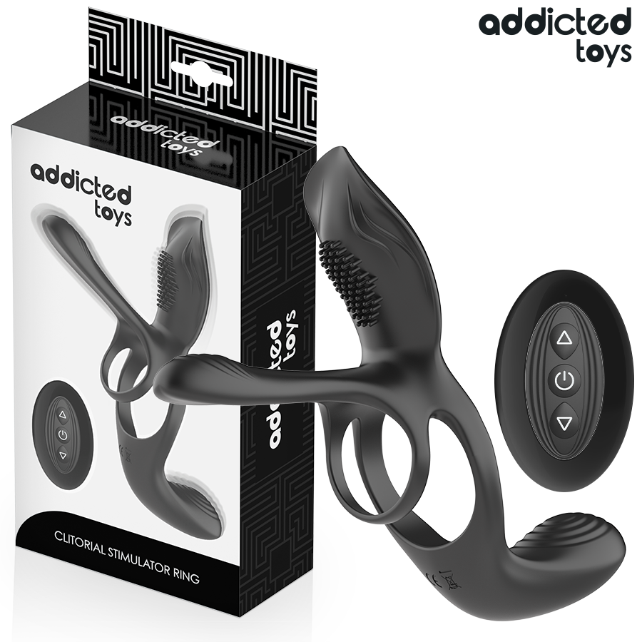 ADDICTED TOYS - DOUBLE PENIS RING WITH CLITORAL STIMULATOR ADDICTED TOYS