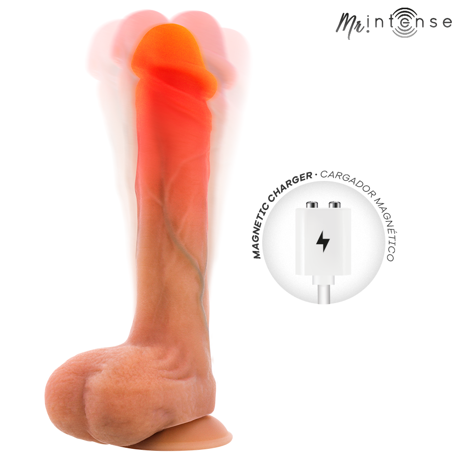 MR INTENSE - BRADLEY VIBRATOR DILDO WITH HEAT EFFECT AND REMOTE CONTROL 21 CM -Ø- 4.2 CM