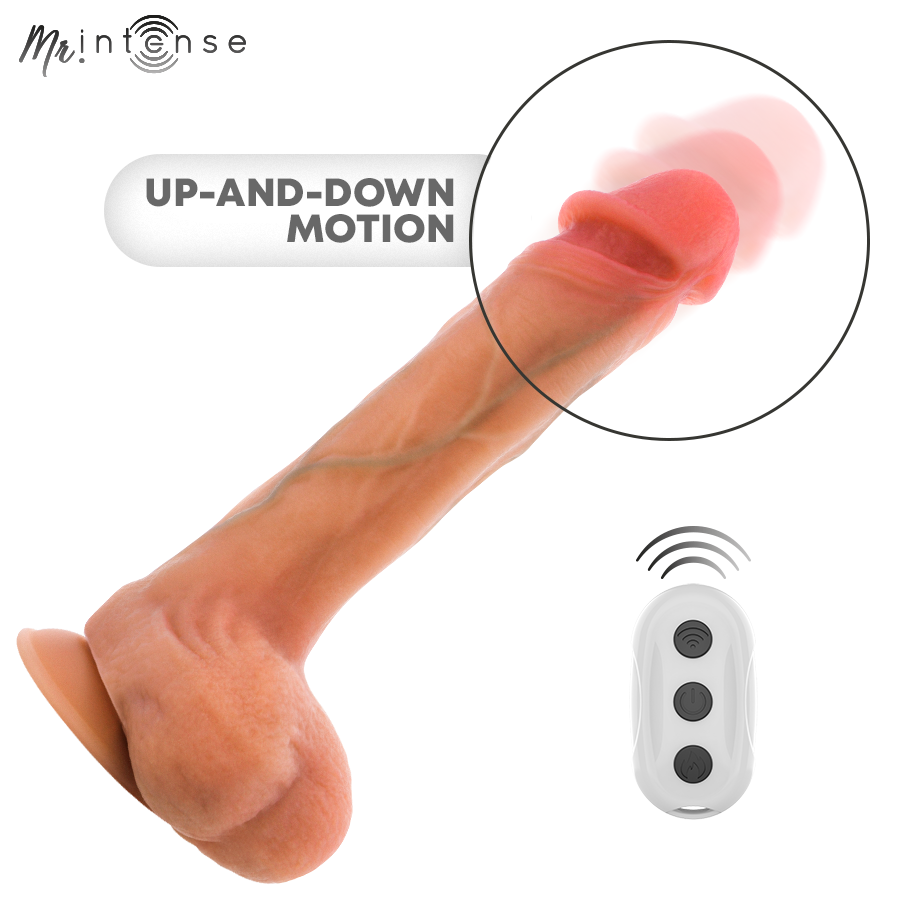 MR INTENSE - BRADLEY VIBRATOR DILDO WITH HEAT EFFECT AND REMOTE CONTROL 21 CM -Ø- 4.2 CM
