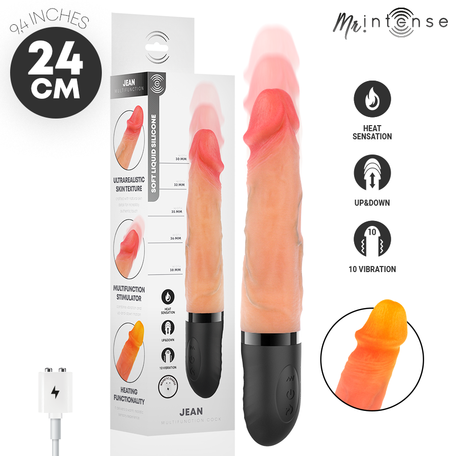 MR INTENSE - JEAN UP&DOWN VIBRATOR WITH HEAT EFFECT 24 CM -Ø- 3.8 CM MR. INTENSE HIGH TECH