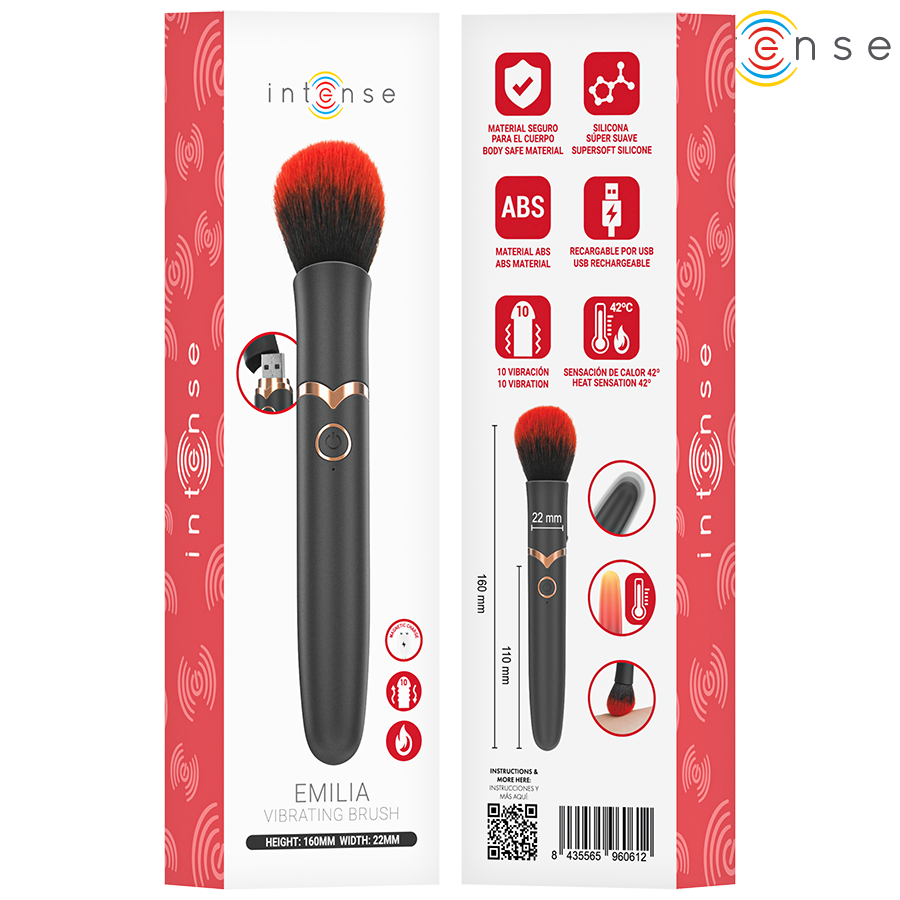 INTENSE - EMILIA HEATED VIBRATING BRUSH 16 CM