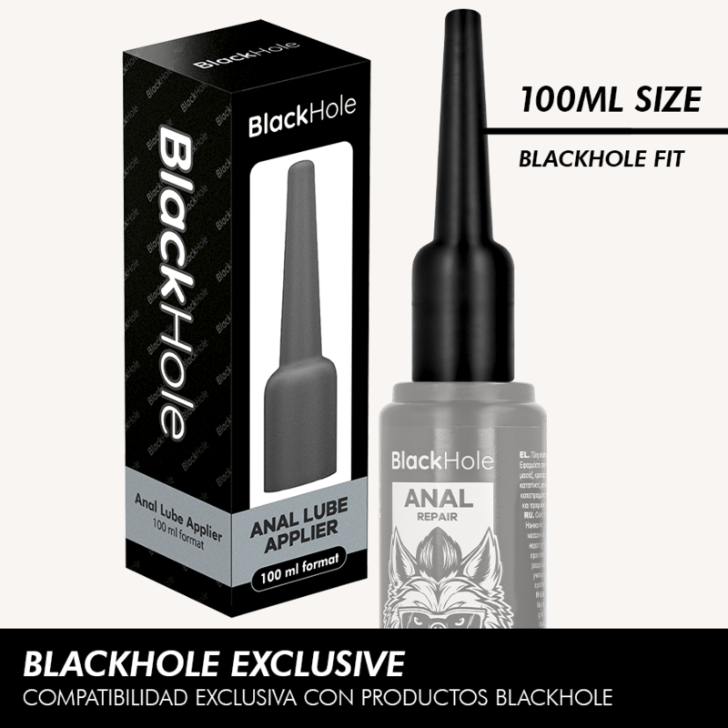 BLACK HOLE - ANAL LUBE APPLIER  L SIZE 100 ML BLACK HOLE