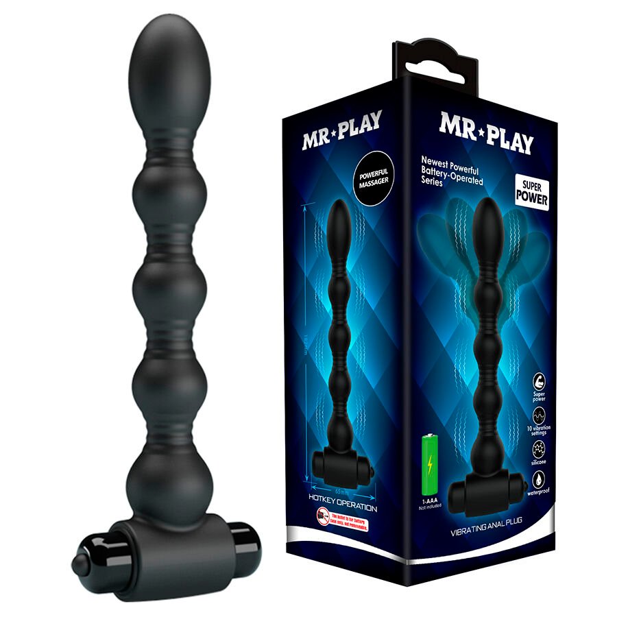 MR PLAY - MASAJEADOR PLUG ANAL CON VIBRACIÓN MR PLAY