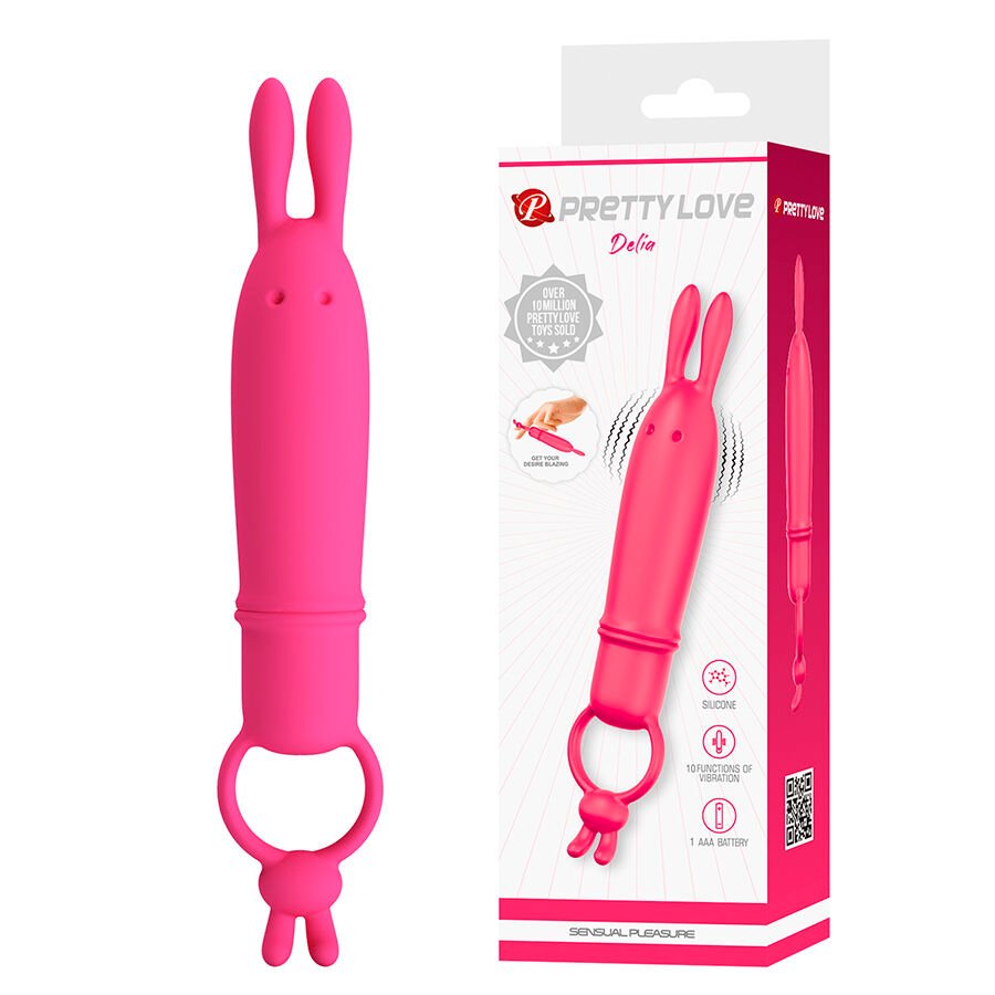 PRETTY LOVE - DELIA VIBRADOR RABBIT CON ANILLO DE SUJECIÓN PRETTY LOVE FLIRTATION