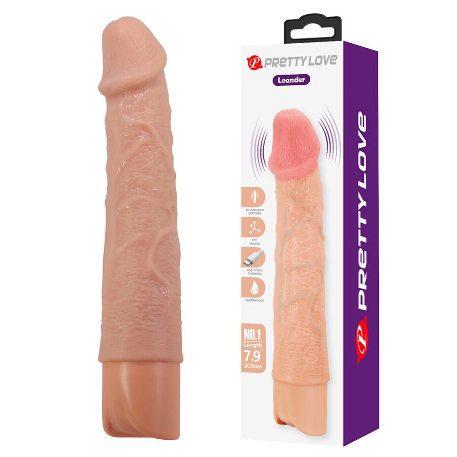 PRETTY LOVE - LEANDER VIBRADOR REALÍSTICO FLEXIBLE PRETTY LOVE HIGH GRADE