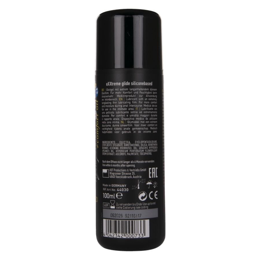 HOT - EXXTREME GLIDE LUBRICANTE BASE SILICONA + ACEITE CONFORT A+ 100 ML