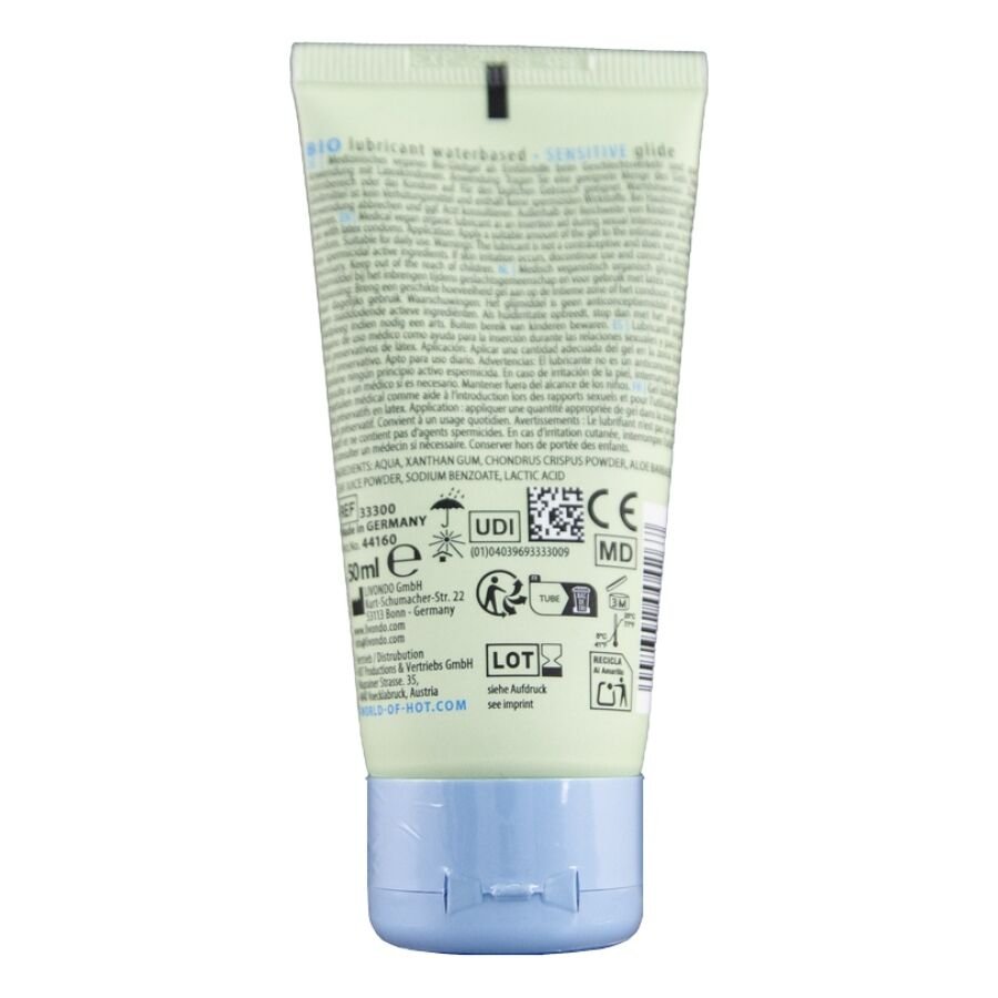 HOT - BIO LUBRICANT LUBRICANTE BIO BASE AGUA SENSIBLE 50 ML