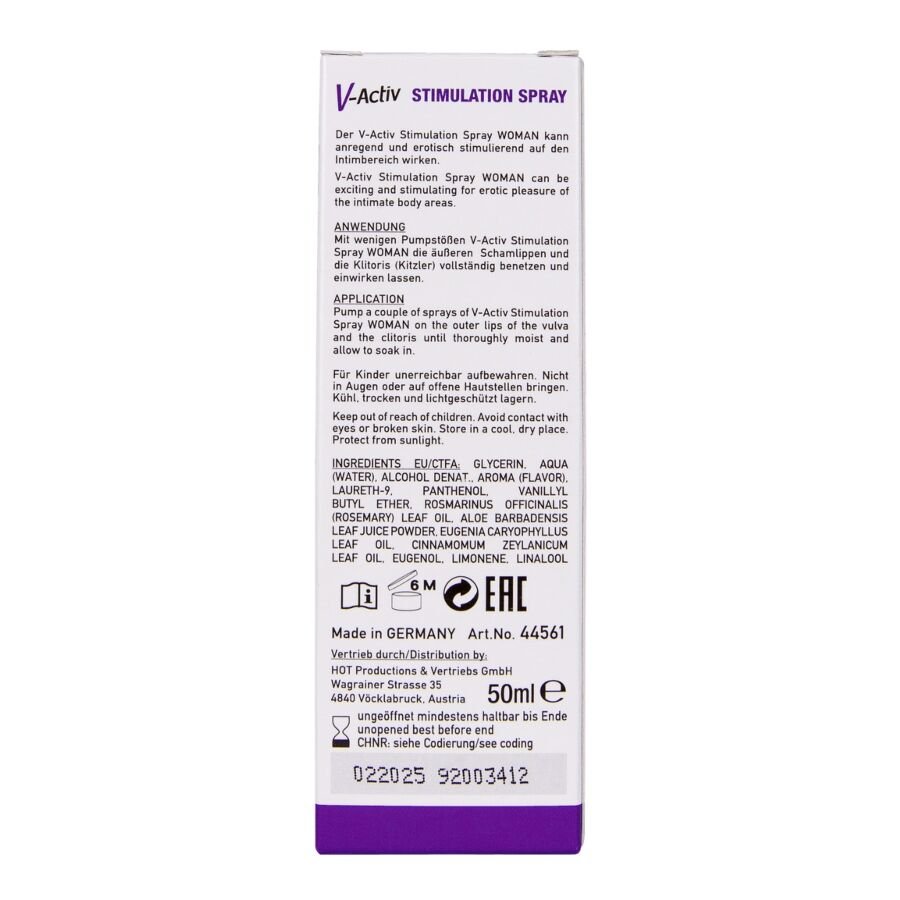 HOT - V-ACTIV SPRAY ESTIMULANTE PARA MUJER 50 ML