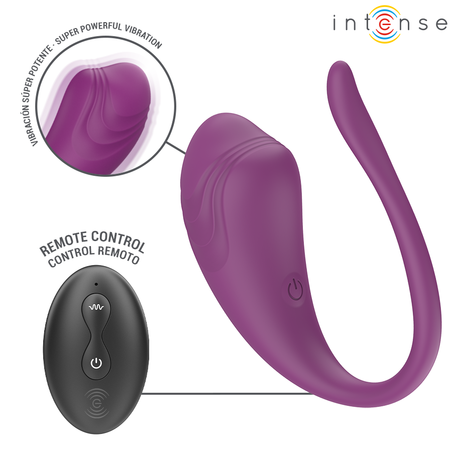 INTENSE - OLIVIA HUEVO VIBRADOR MORADO CONTROL REMOTO