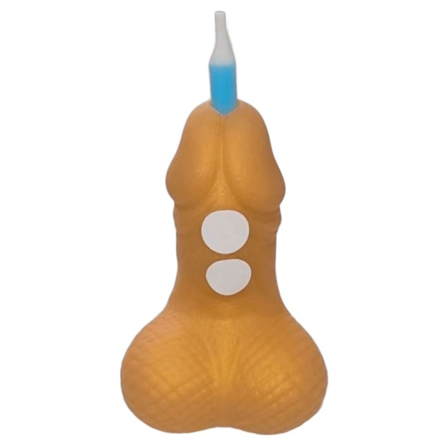 DIABLO PICANTE - PENIS BIRTHDAY NUMBER CANDLE GOLDEN DIABLO PICANTE