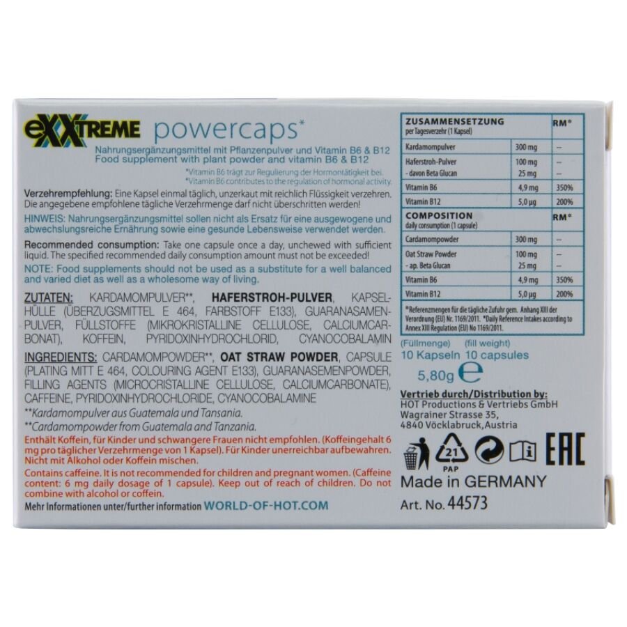 HOT - EXXTREME POWER CAPS MAN 10 UNITS
