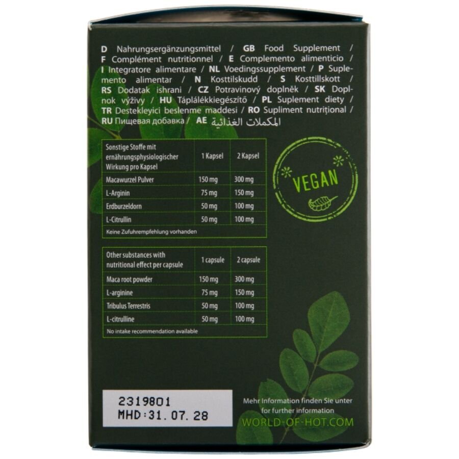 HOT - MORINGA MEN CAPS MAN 60 UNITS