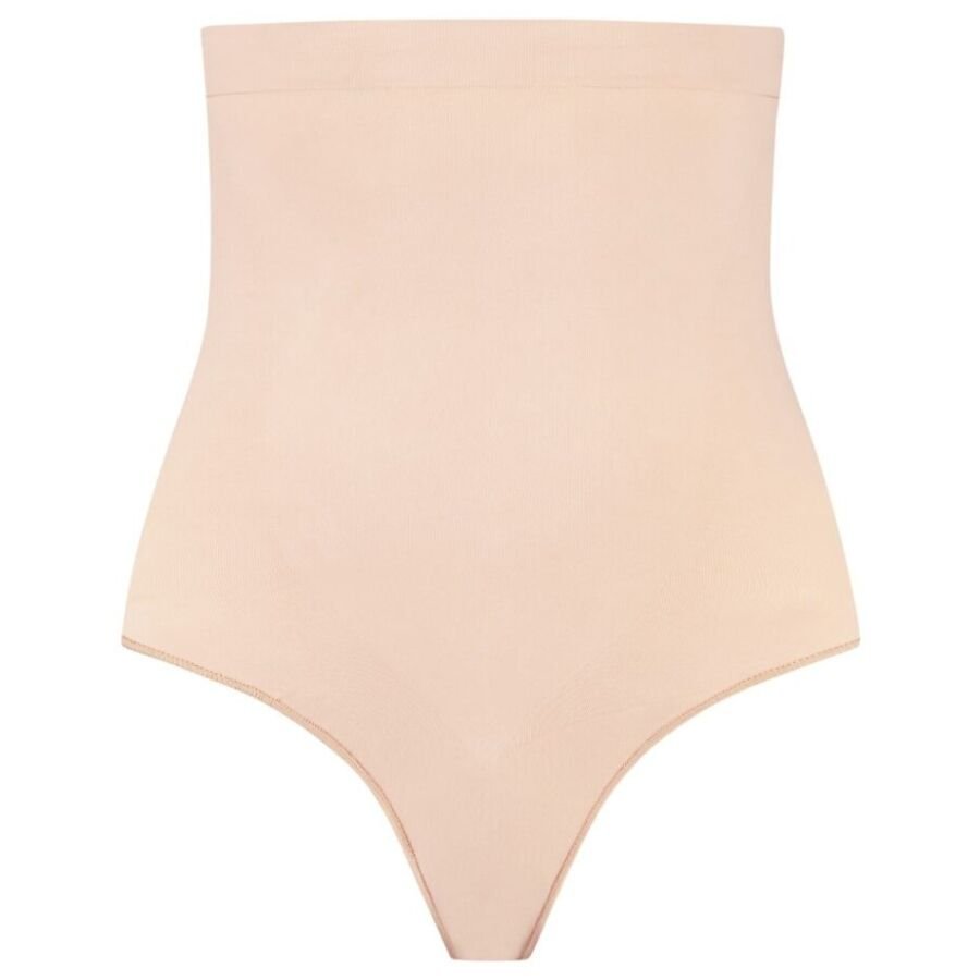 BYE-BRA - SOFT TOUCH SEAMLESS HIGH WAIST THONG BEIGE SIZE XL BYE BRA - UNDERWEAR