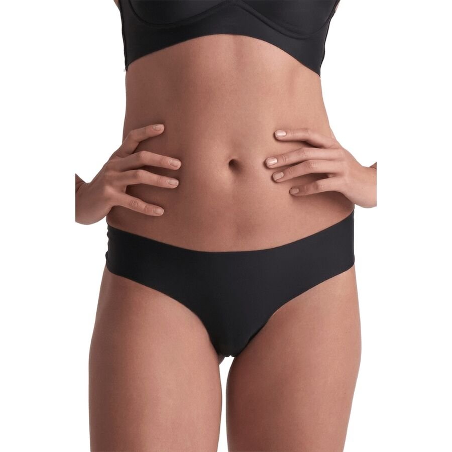 BYE-BRA - INVISIBLE THONG 2 PACK BEIGE & BLACK SIZE L