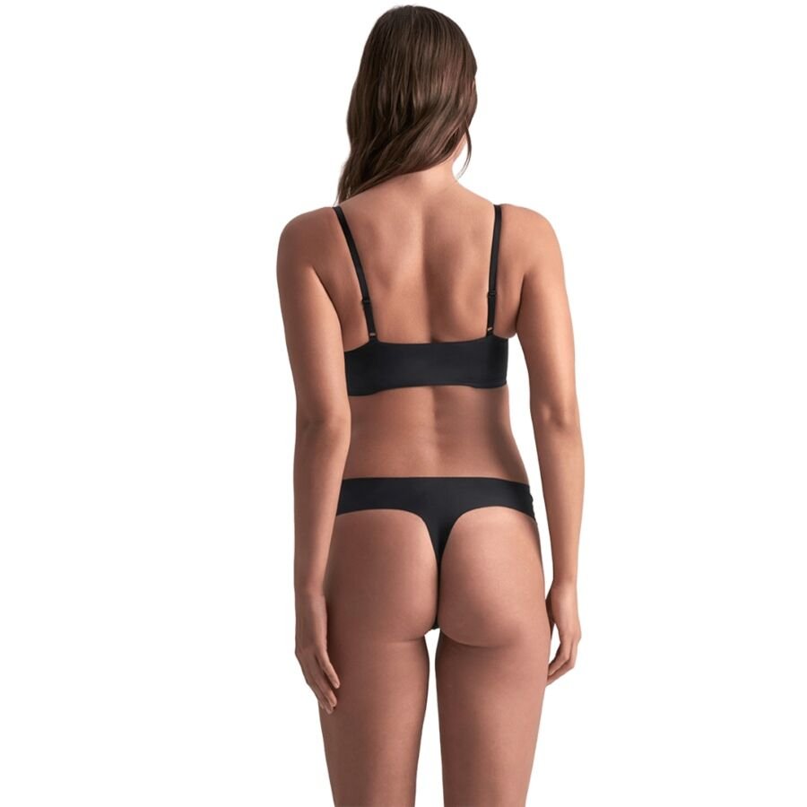 BYE-BRA - INVISIBLE THONG 2 PACK BEIGE & BLACK SIZE XL