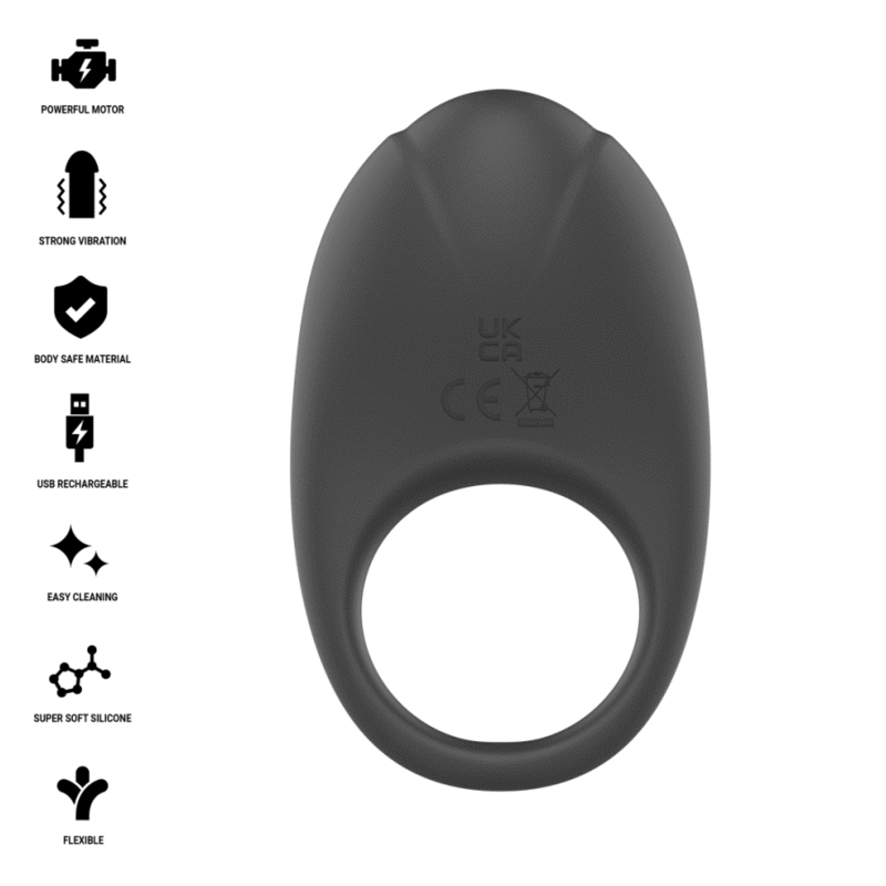 INTENSE - MERLOTTE VIBRATING PENIS RING WITH CLITORIS STIMULATION BLACK INTENSE FOR HIM