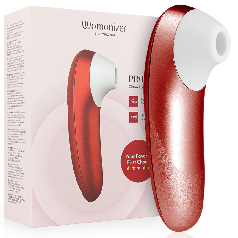 WOMANIZER - PRO VIBRANT CLITORAL STIMULATOR BURGUNDY WOMANIZER