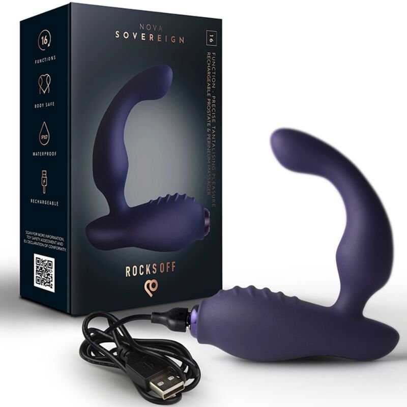 Comprar Rocks-off - Nova Sovereign Rechargeable Prostate & Perineum Massager 16 Function Blue