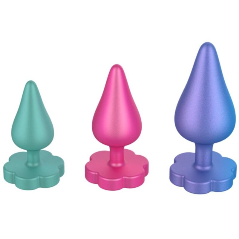 ROMP - LUSTER ANAL TRAINING KIT S/M/L WITH FLOWER-SHAPED BASE ROMP
