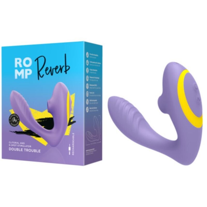 ROMP - REVERB G-SPOT STIMULATOR AND CLITORAL SUCTION DEVICE PURPLE