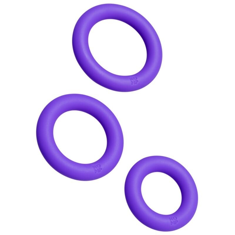 ROMP - REMIX TRIO SET OF 3 PURPLE SILICONE PENIS RINGS ROMP