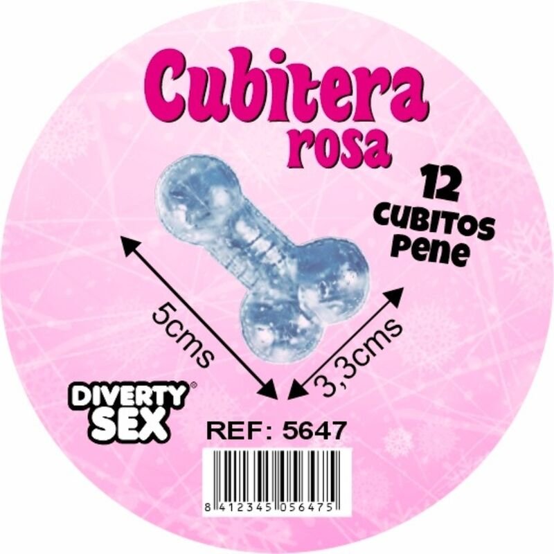 DIABLO PICANTE - 12 PENISES HARD SILICONE HANGING ICE BUCKET PINK DIABLO PICANTE