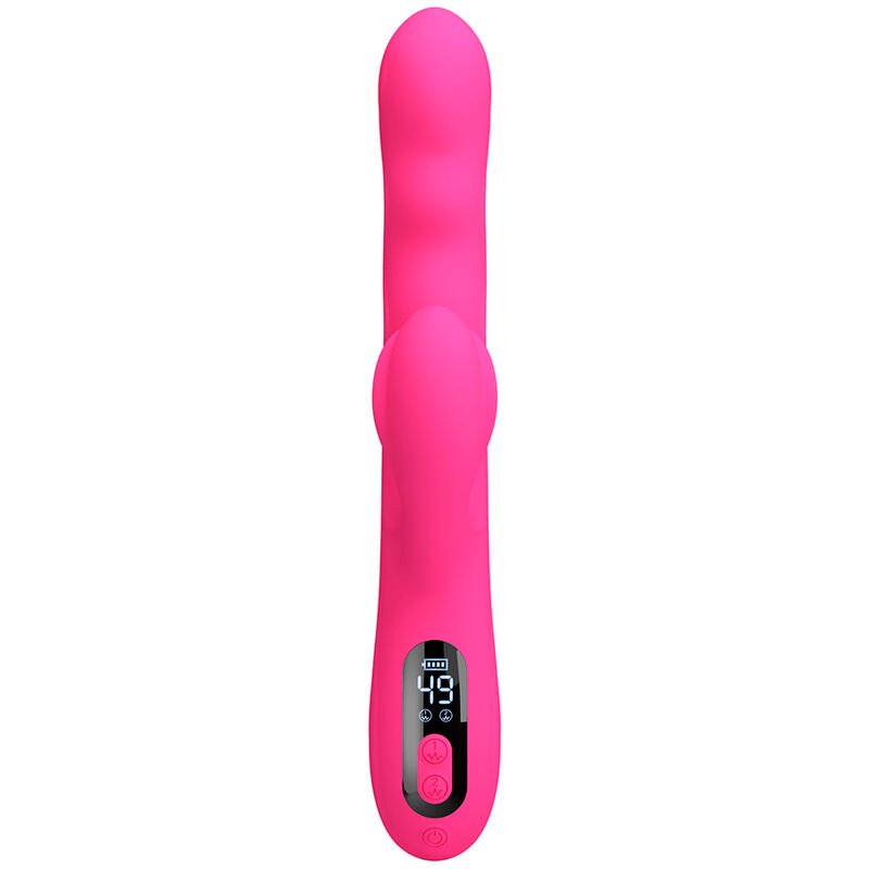 PRETTY LOVE - WINTERS MULTIFUNCTION RABBIT VIBRATOR WITH LED DISPLAY PINK