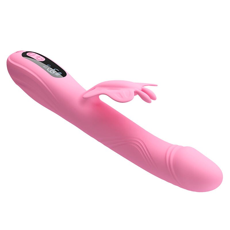 PRETTY LOVE - BELLA RABBIT VIBRATOR WITH BUTTERFLY STIMULATION AND LED PINK