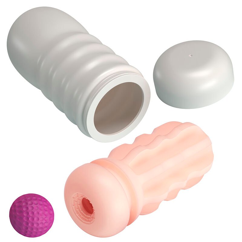 PRETTY LOVE - FLORA VAGINA MASTURBATOR WITH SUCTION CUP AND INTERNAL TEXTURES