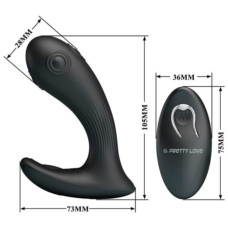 PRETTY LOVE - MIRABELLE PROSTATE VIBRATOR WITH REMOTE CONTROL